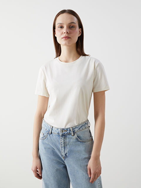 XSIDE Bisiklet Yaka Kadın Tişört - S5GP61Z8-FF7