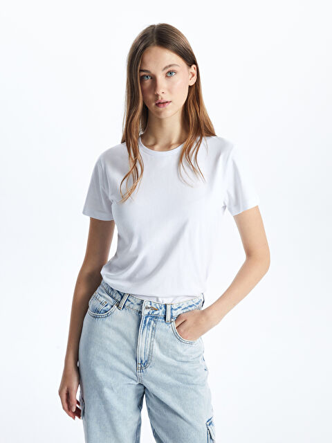 XSIDE Bisiklet Yaka Kadın Tişört - S5GP61Z8-Q6K