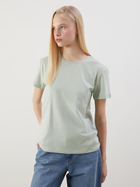 XSIDE Bisiklet Yaka Kadın Tişört - S5GP61Z8-SBD