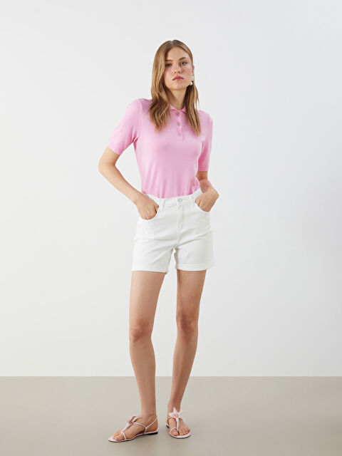 LCW Jeans Boyfriend Fit Kadın Jean Şort - S5GP80Z8-844