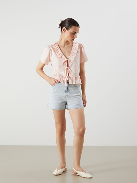 LCW Jeans Standart Fit Kadın Jean Şort - S5GP94Z8-869