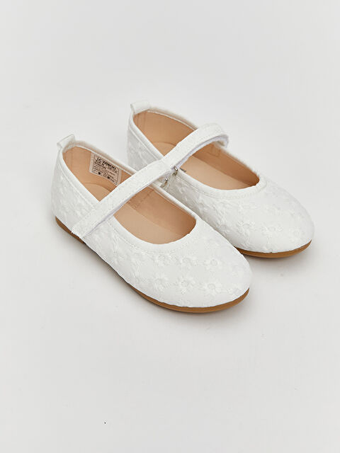 LCW STEPS Çiçek Nakışlı Kız Çocuk Babet - S5GQ14Z4-EEW