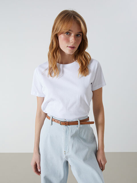 XSIDE Bisiklet Yaka Kadın Tişört - S5GQ43Z8-Q6K