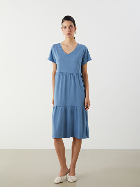 LCW Comfort V Yaka Elbise - S5GQ63Z8-H6C