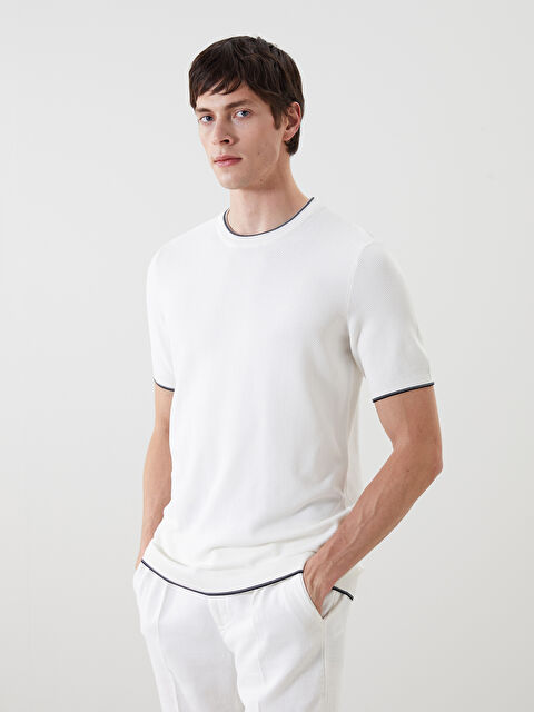 SOUTHBLUE Bisiklet Yaka Kısa Kollu Erkek Triko Kazak - S5GQ68Z8-R9J