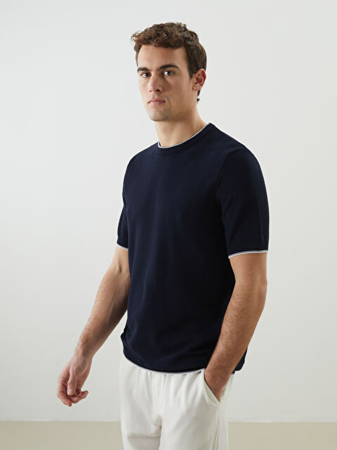 SOUTHBLUE Bisiklet Yaka Kısa Kollu Erkek Triko Kazak - S5GQ68Z8-RFH