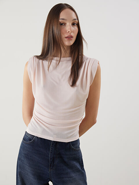 LCW Vision Fırfırlı Dik Yaka Kadın Bluz - S5GQ89Z8-FR6