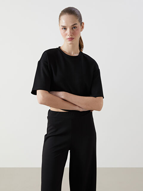 XSIDE ACTIVE Bisiklet Yaka Kadın Crop - S5GR13Z8-CVL