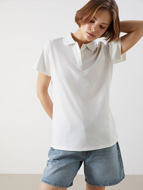 XSIDE Polo Yaka Pike Kadın Tişört - S5GR56Z8-R9J