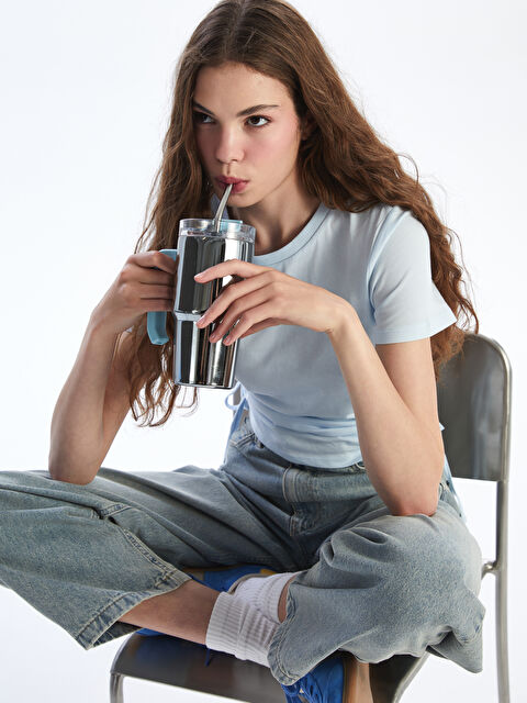 XSIDE Bisiklet Yaka Kadın Tişört - S5GR83Z8-R5P