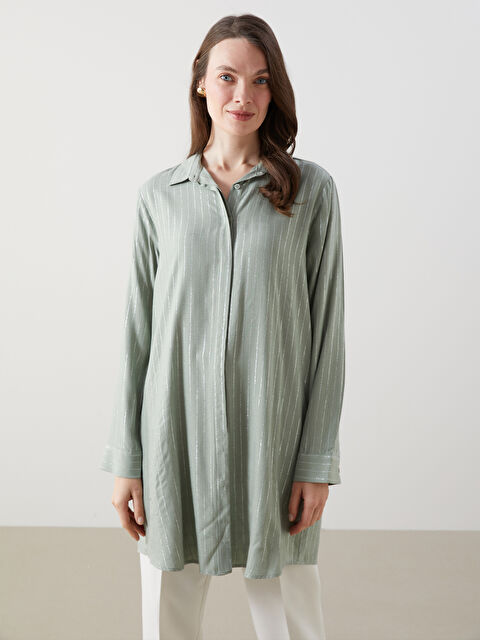 LCW Grace Çizgili Kadın Gömlek Tunik - S5GS07Z8-LFN