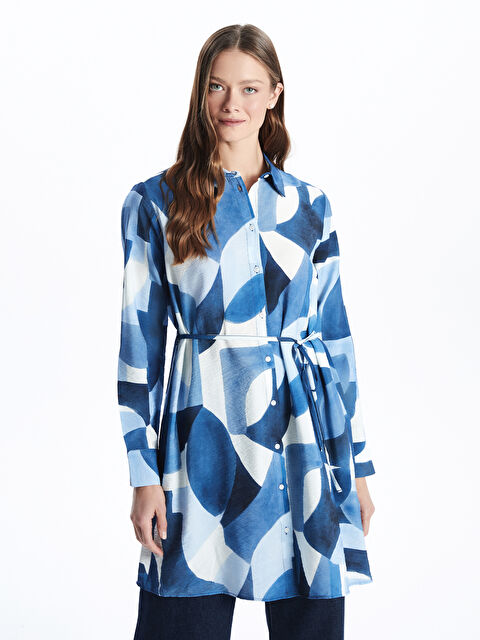 LCWAIKIKI Classic Desenli Kadın Gömlek Tunik - S5GS13Z8-LQQ