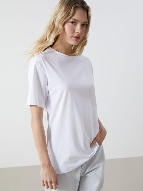 XSIDE Bisiklet Yaka Kadın Tişört - S5GS57Z8-Q6K