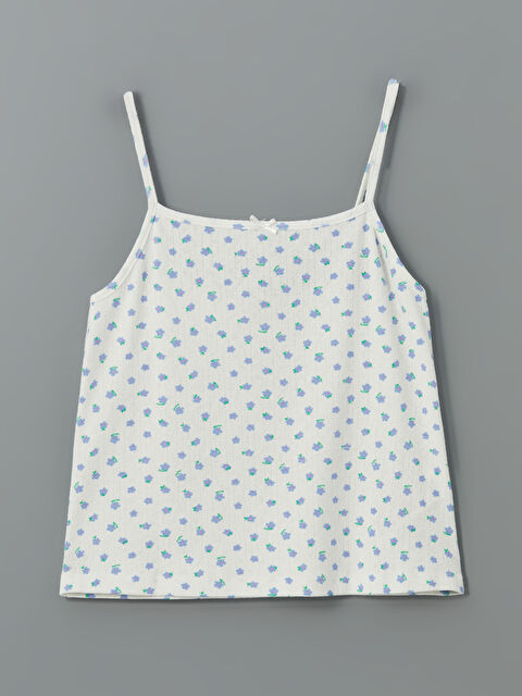 LCW Young U Yaka Çiçekli Askılı Kadın Pijama Üst - S5GT02Z8-LRA