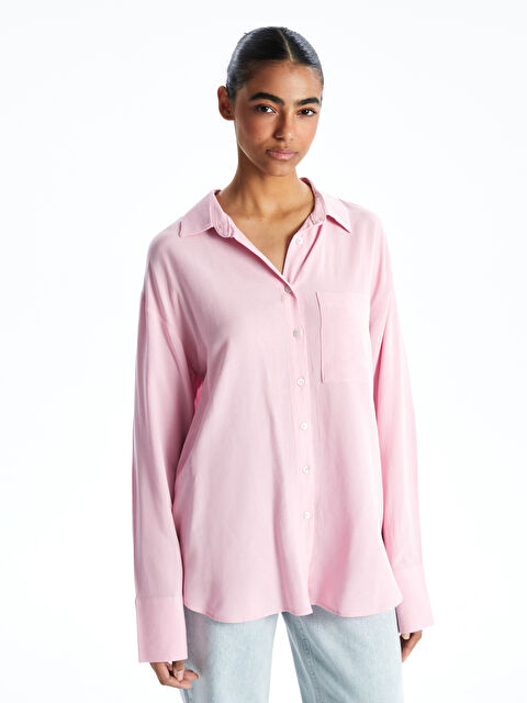 XSIDE Keten Karışımlı Kadın Gömlek - S5GT39Z8-CVR