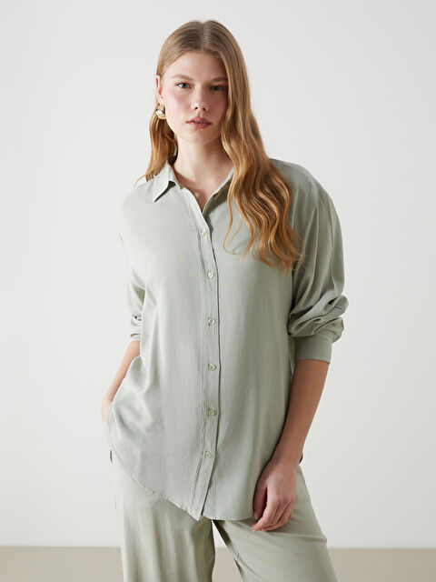 XSIDE Keten Karışımlı Kadın Gömlek - S5GT50Z8-YQV