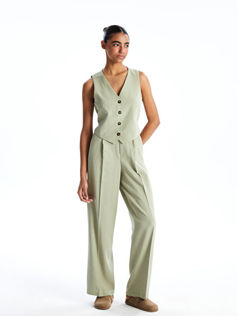 XSIDE Loose Fit Keten Karışımlı Kadın Pantolon - S5GT53Z8-CZE