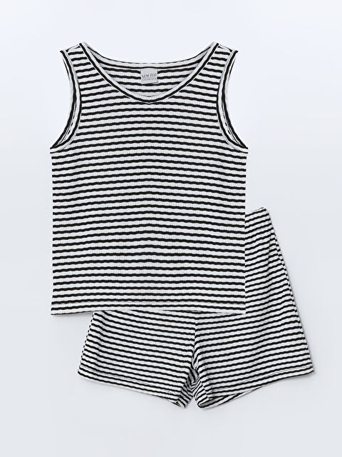 LCW ECO Bisiklet Yaka Kız Çocuk Atlet ve Şort - S5GV02Z4-LEG