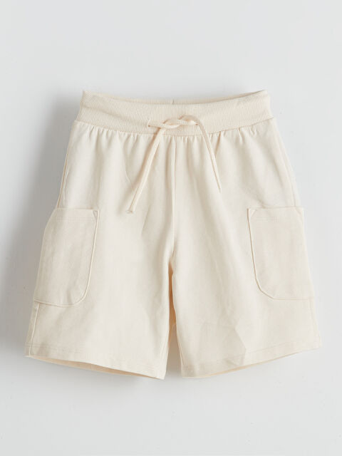 LCW Kids Beli Lastikli Cepli Basic Erkek Çocuk Şort - S5GV20Z1-QVK