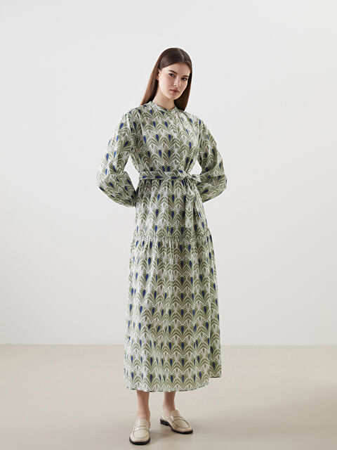 LCW Modest Hakim Yaka Desenli Elbise - S5GV43Z8-LRK