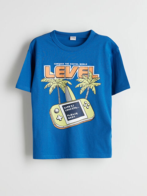 LCW Kids Rahat Kalıp Bisiklet Yaka Kısa Kollu Erkek Çocuk Tişört - S5GY93Z4-R4A