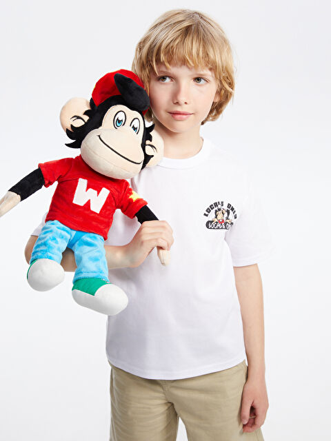 LCW Kids Bisiklet Yaka Nostaljik Maymun Baskılı Unisex Çocuk Tişört - S5H004Z4-Q6K