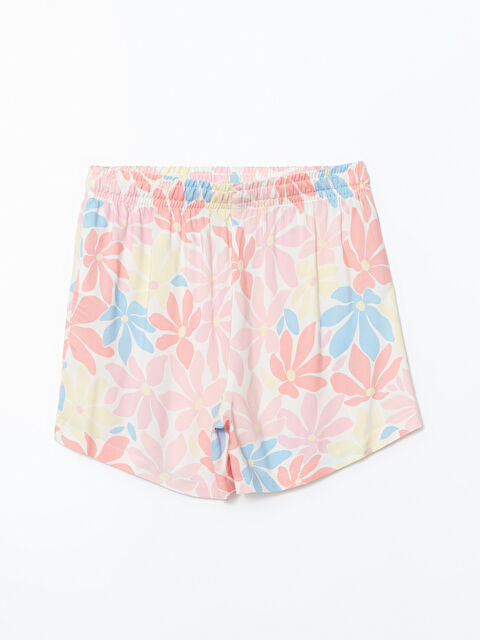 LCW DREAM Beli Lastikli Çiçekli Kadın Şort Pijama Altı - S5H105Z8-LR8