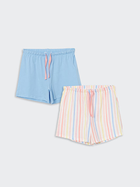 LCW DREAM Beli Lastikli Çizgili Kadın Şort Pijama Altı - S5H114Z8-LR8