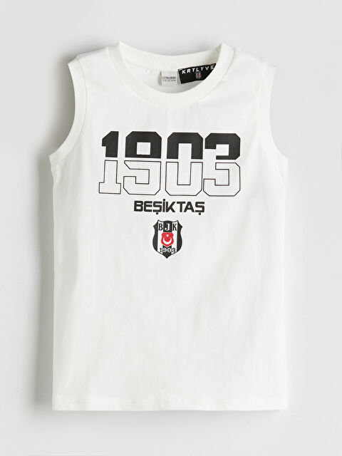 LCW Kids Bisiklet Yaka Beşiktaş Baskılı Erkek Çocuk Atlet - S5H168Z4-Q6K