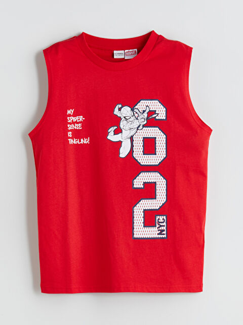 LCW Kids Bisiklet Yaka Spider-Man Baskılı Erkek Çocuk Atlet - S5H234Z4-HMW