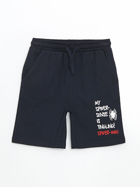 LCW Kids Beli Lastikli Spider-Man Baskılı Erkek Çocuk Şort - S5H249Z4-JC7
