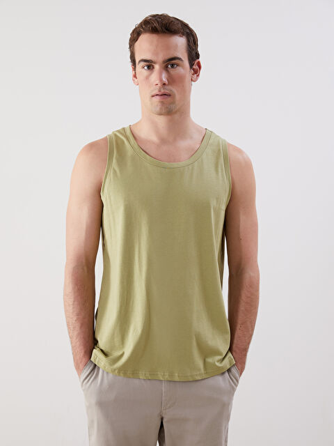 LCW ECO Bisiklet Yaka Erkek Kolsuz Tişört - S5H275Z8-D1S