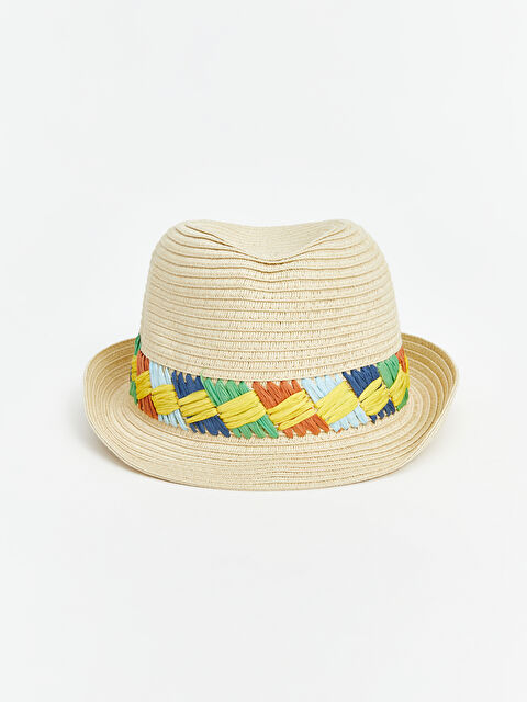 LCW baby Renk Bloklu Erkek Bebek Hasır Şapka - S5H312Z1-VJV