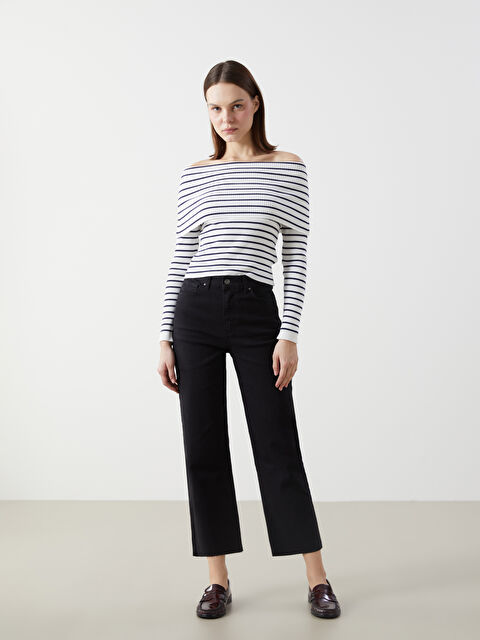 XSIDE Yüksek Bel Wideleg Kadın Jean Pantolon - S5H332Z8-CVL