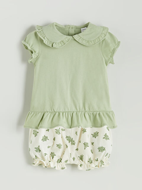 LCW baby بلوز و شۆرتی گوڵداری کچە منداڵان، تاقمی ٢ پارچە