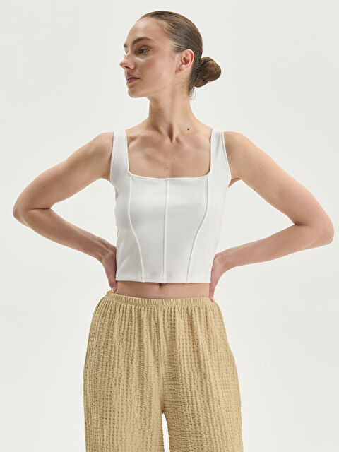 LCWAIKIKI Classic Square Collar Women's Crop Top - S5H369Z8-Q6K