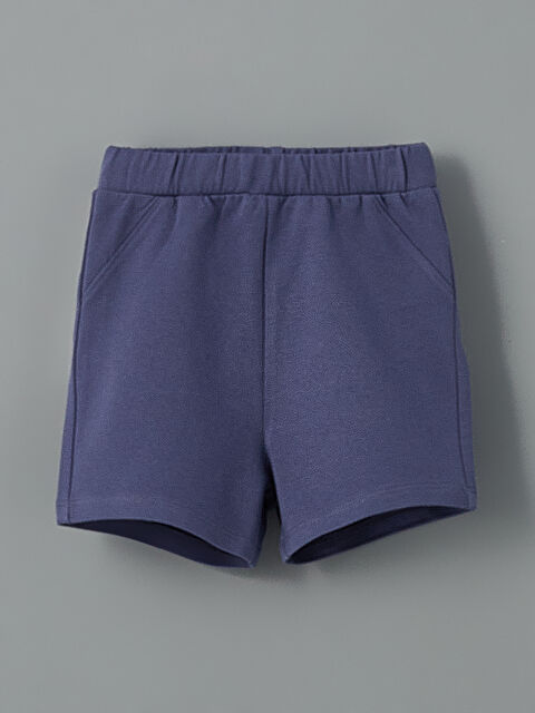 LCW baby Beli Lastikli Basic Erkek Bebek Şort - S5H422Z1-SBK