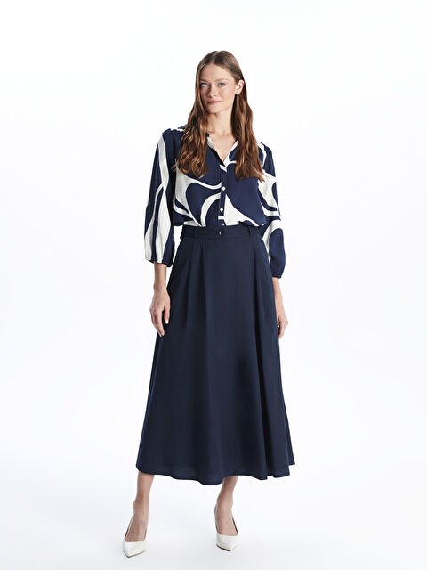 LCWAIKIKI Classic Standart Fit Poplin Kadın Etek - S5H537Z8-E1J