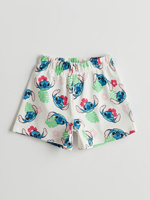 LCW Kids Stitch Baskılı Kız Çocuk Şort - S5H564Z1-LRA
