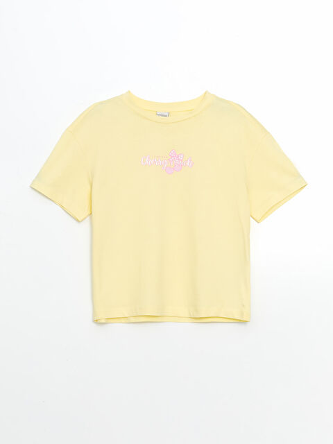 LCW Kids Bisiklet Yaka Kız Çocuk Tişört - S5H647Z4-TDB