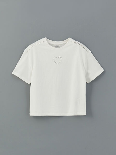 LCW Kids Bisiklet Yaka Kız Çocuk Tişört - S5H659Z4-R9J