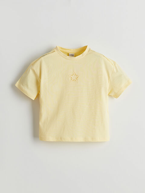 LCW Kids Bisiklet Yaka Kız Çocuk Tişört - S5H659Z4-TDB