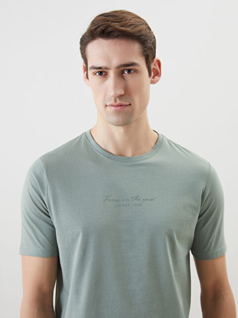 LCWAIKIKI Classic Crew Neck Printed Jersey Men's T-Shirt - S5H742Z8-YPG