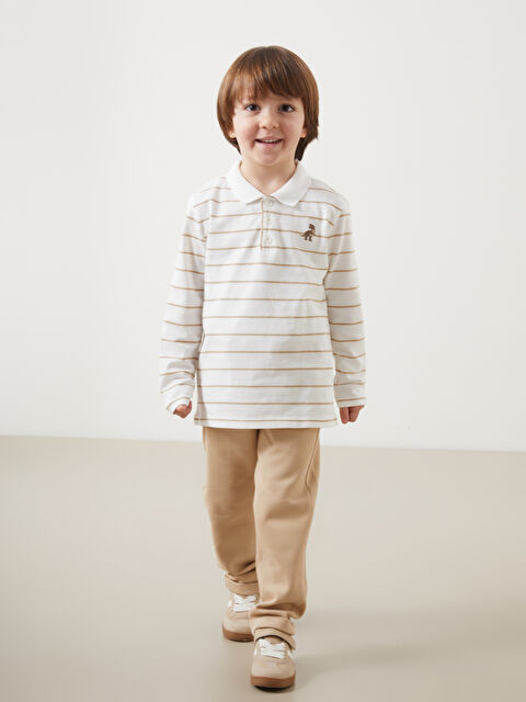 LCW Kids Polo Yaka Erkek Çocuk Tişört ve Pantolon 2'li - S5H775Z1-LRA