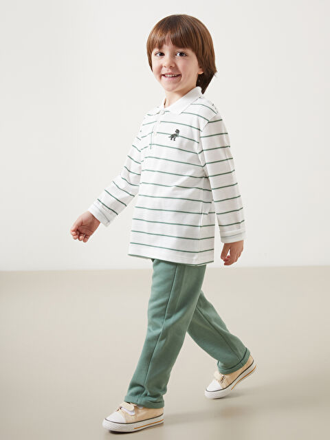 LCW Kids Polo Yaka Erkek Çocuk Tişört ve Pantolon 2'li - S5H775Z1-SWC