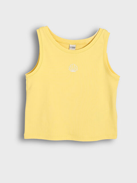 LCW Kids قميص داخلي بدون أكمام سادة بياقة دائرية للبنات - S5H817Z4-FRN