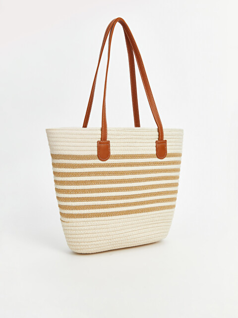 LCW ACCESSORIES Geantă de plajă din paie cu fermoar pentru Femei