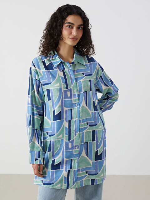 LCW Modest Desenli Kadın Gömlek Tunik - S5H958Z8-LQQ