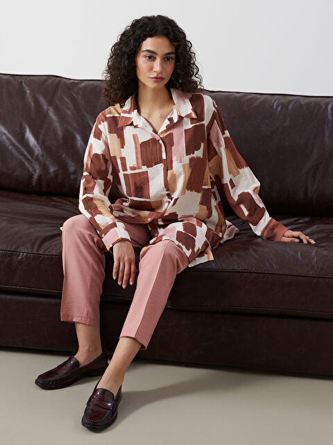 LCW Modest Desenli Kadın Gömlek Tunik - S5H958Z8-LQY