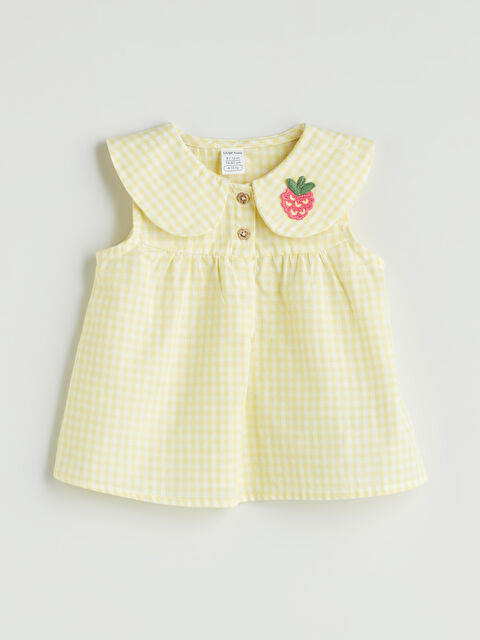 LC WAIKIKI Bebe Yaka Ekose Kız Bebek Bluz - S5H970Z1-LQA